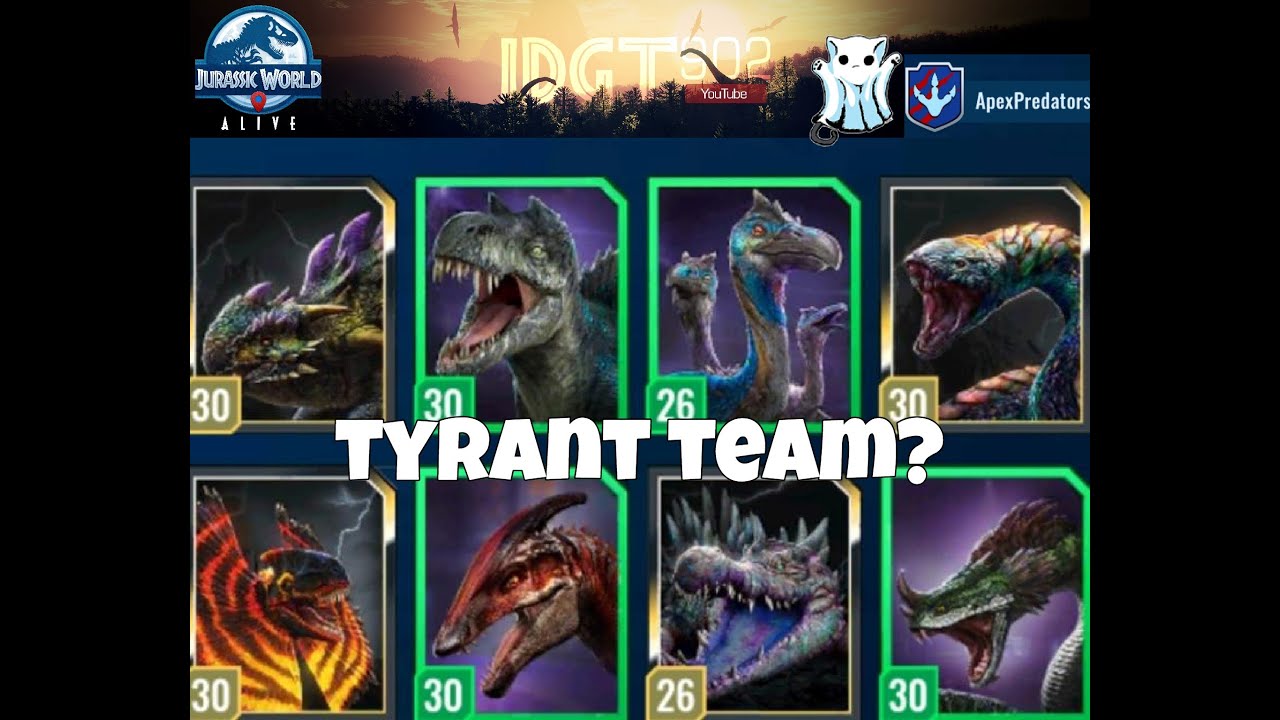 TYRANT TEAM?  JURASSIC WORLD ALIVE 2.15