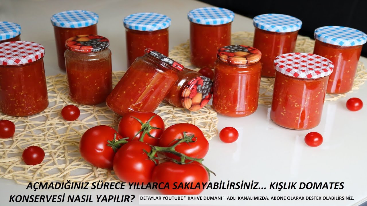 KESİNLİKLE ASİTLENMEYEN EKŞİMEYEN EVDE EFSANE DOMATES KONSERVESİ TARİFİ KIŞ HAZIRLIKLARI