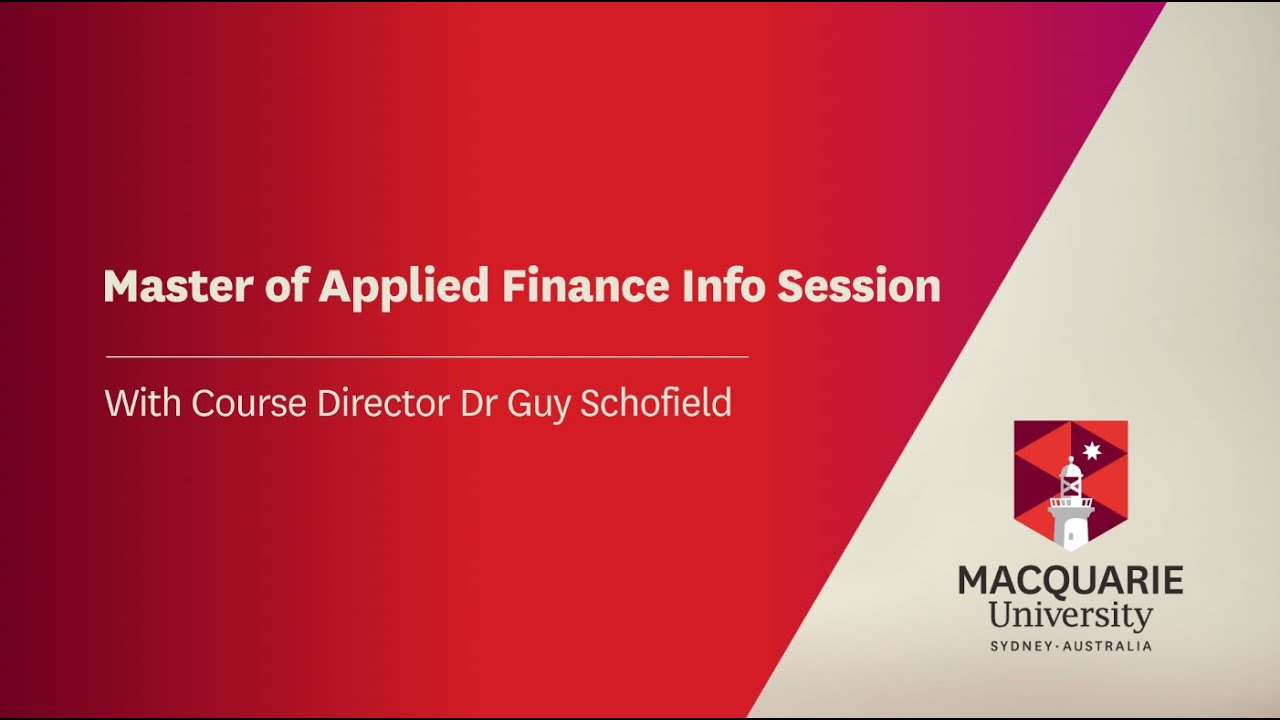 Master of Applied Finance Info Session