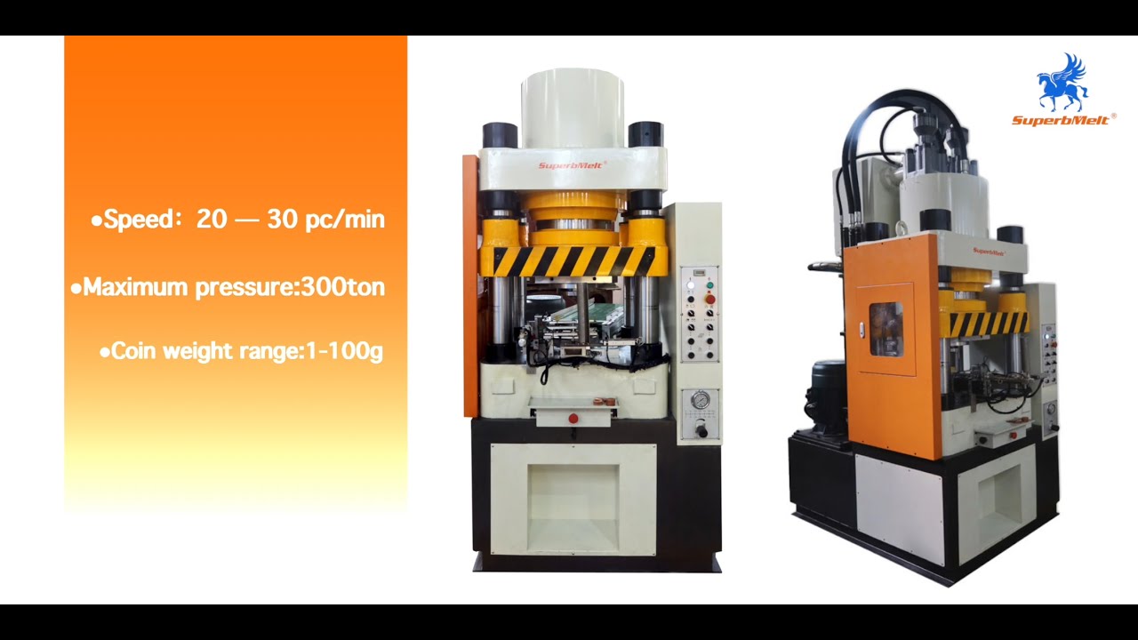 SuperbMelt automatically coin mint machine coin making machine for gold, silver, copper, aluminum