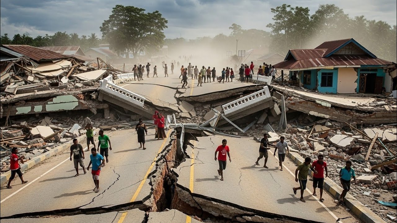 Detik-Detik Gempa Dahsyat Guncang Nabire Papua! Puluhan Gempa Susulan, Bangunan Rusak Parah