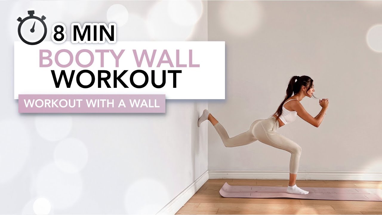 8 MIN BOOTY WALL WORKOUT | Альтернативные упражнения для ягодиц со стеной | Eylem Abaci