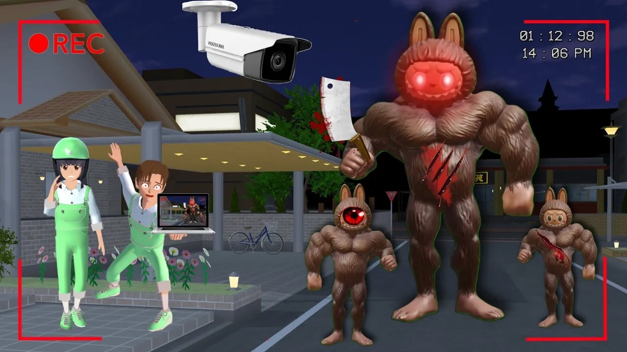 Yuta Mio Panik CCTV Merekam MONSTER BONEKA LABUBU 😱 | Sakura School Simulator