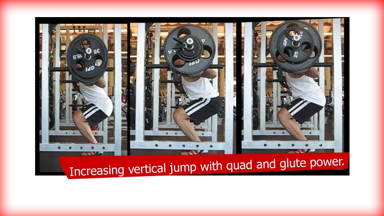Increasing vertical jump with quad and glute power.