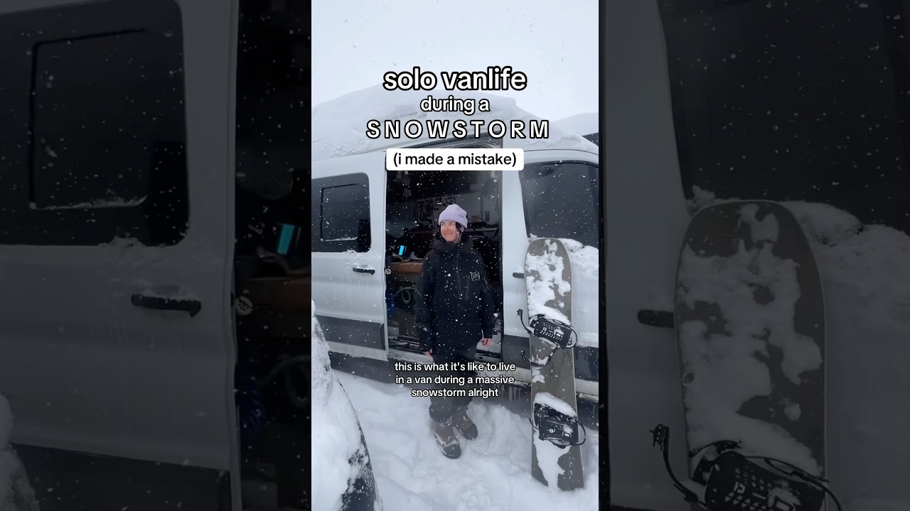 this winter really tested me 😅 #solofemaletravel #solofemalevanlife #vanlife