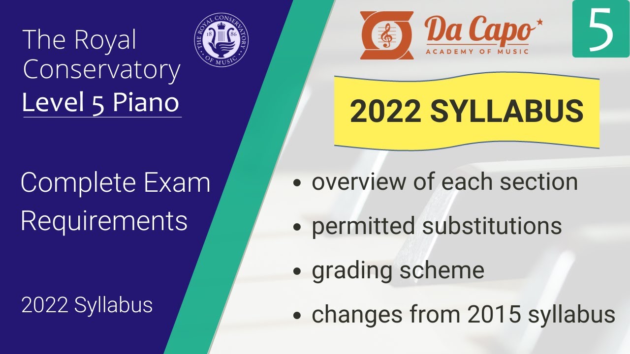 RCM Level 5 Piano Exam Requirements (New 2022 Syllabus!)