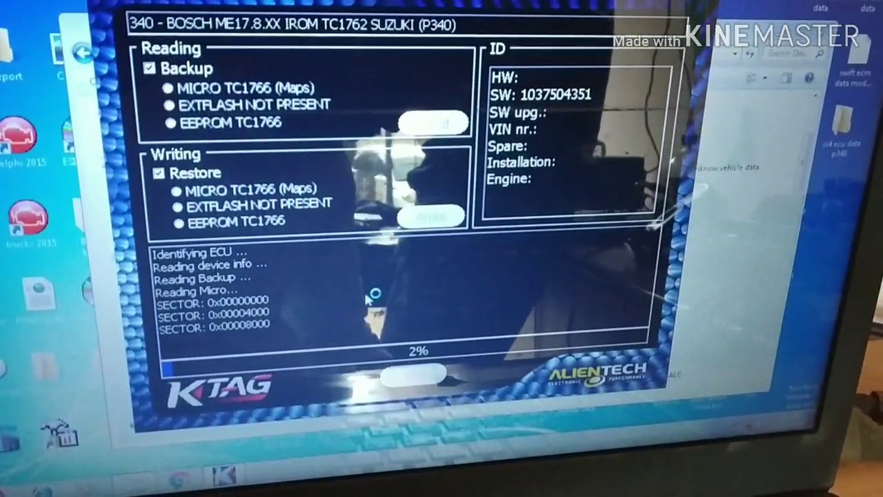 Maruti Suzuki sx4, Swift petrol ecu read and write k-tag
