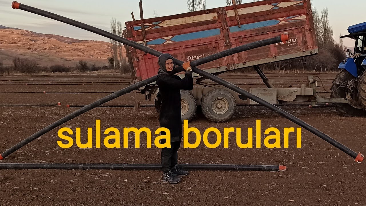 Yağmurlama sulama borularını yerleştirme