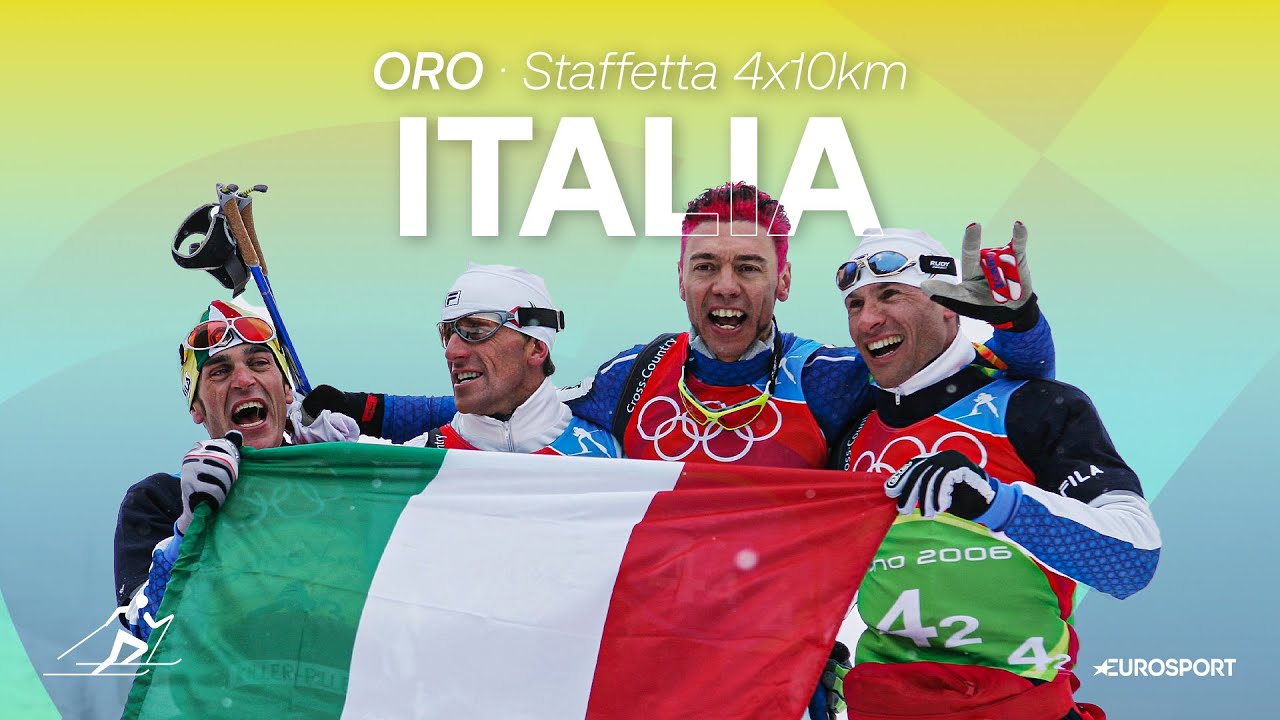 STAFFETTA azzurra d'ORO nella 4x10 km di sci di fondo | TORINO 2006 | RIVIVI LA GARA