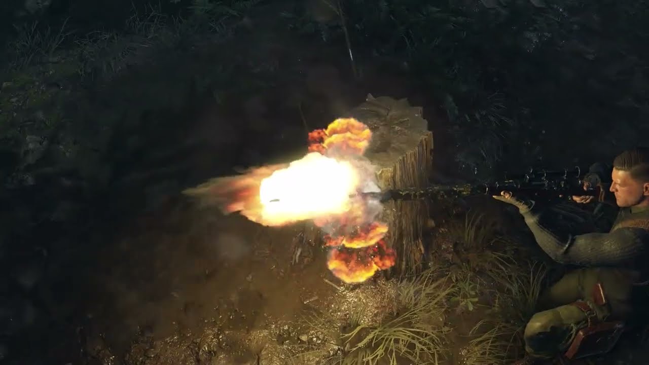 Sniper Elite 5 Реалистичный дальний выстрел . DLC миссия Пробуждение «Кракена» Выстрелы на старте