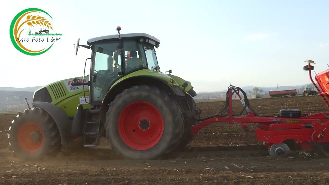 Claas Axion 820 + Väderstad Rapid 300S // Sejba Soja // 2022