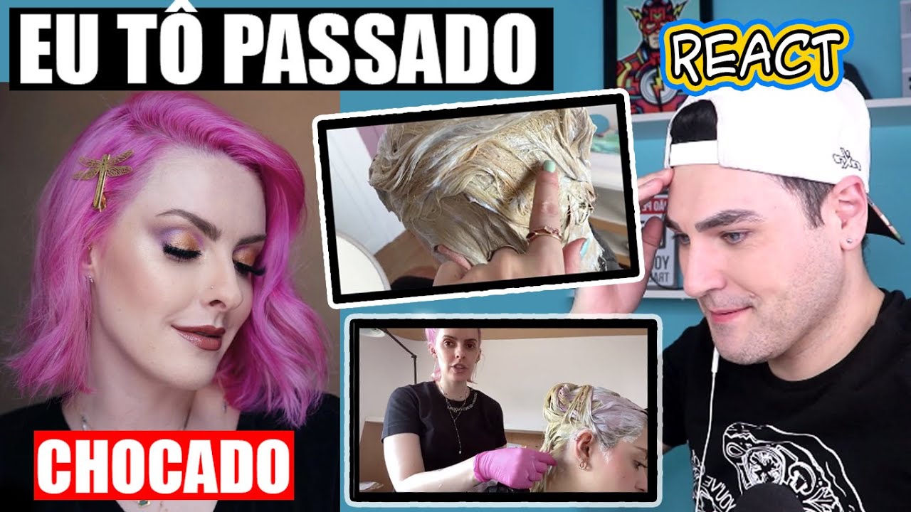 REAGINDO A KAREN BACHINI FAZENDO DESCOLORAÇÃO GLOBAL NA ANA MINION NO SALÃO KALEN KABELELEILA