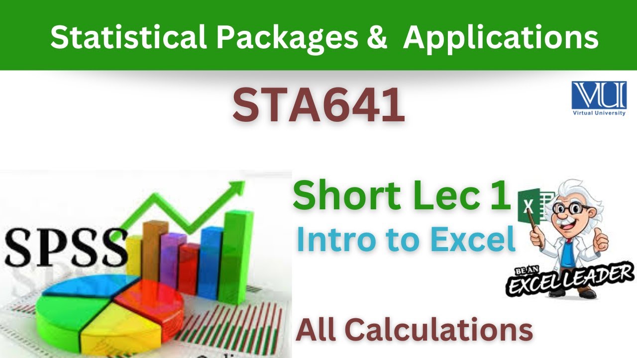 STA641 Short Lecture 1_Excel Training_How to use Excel_Draw Chart in Excel_Make worksheet