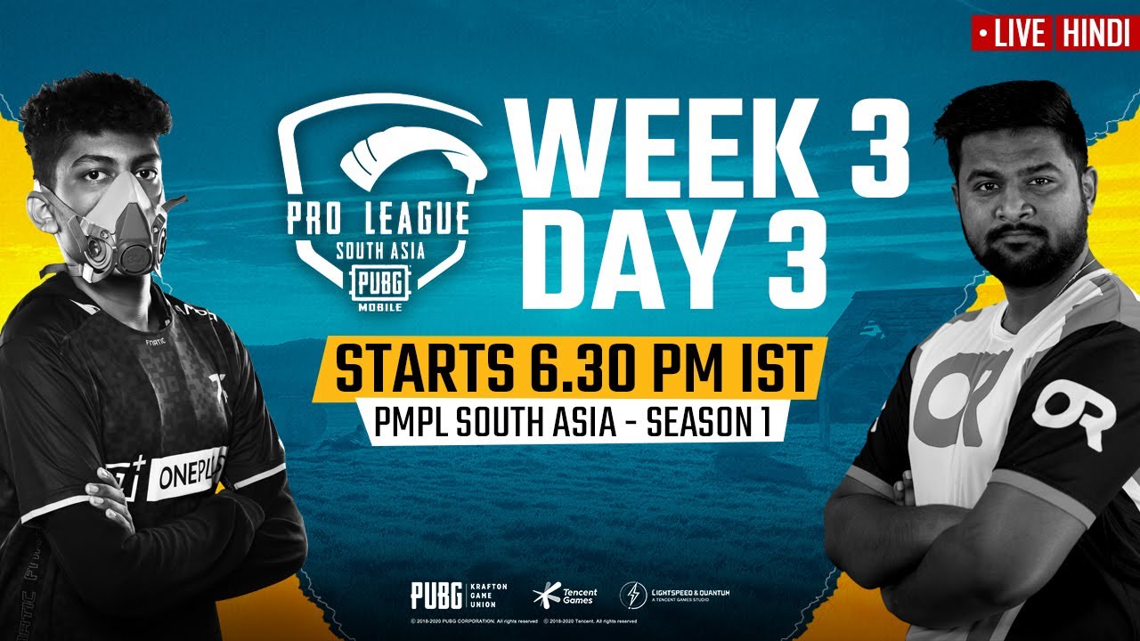 [Hindi] PMPL South Asia Day 3 W 3 | PUBG MOBILE Pro League S1