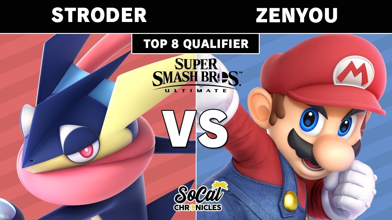 Smash Ultimate Tournament - Stroder (Greninja) Vs. eM | Zenyou (Mario) Winners Quarters