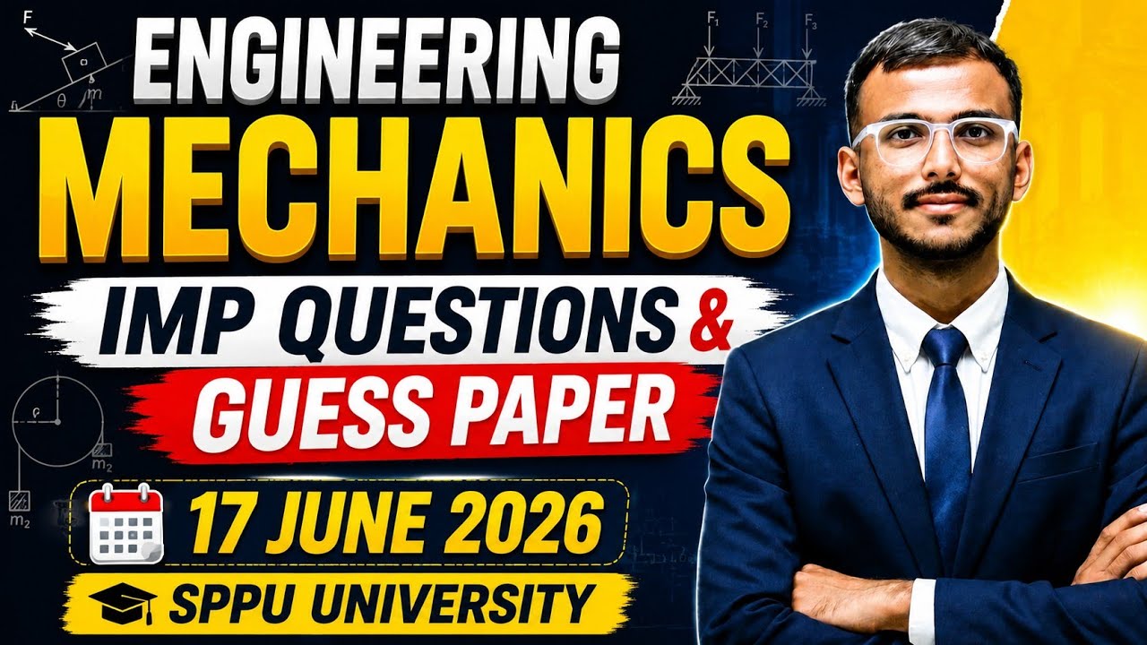 Engineering Mechanics 2026 Important Questions | SPPU Most Repeated Questions