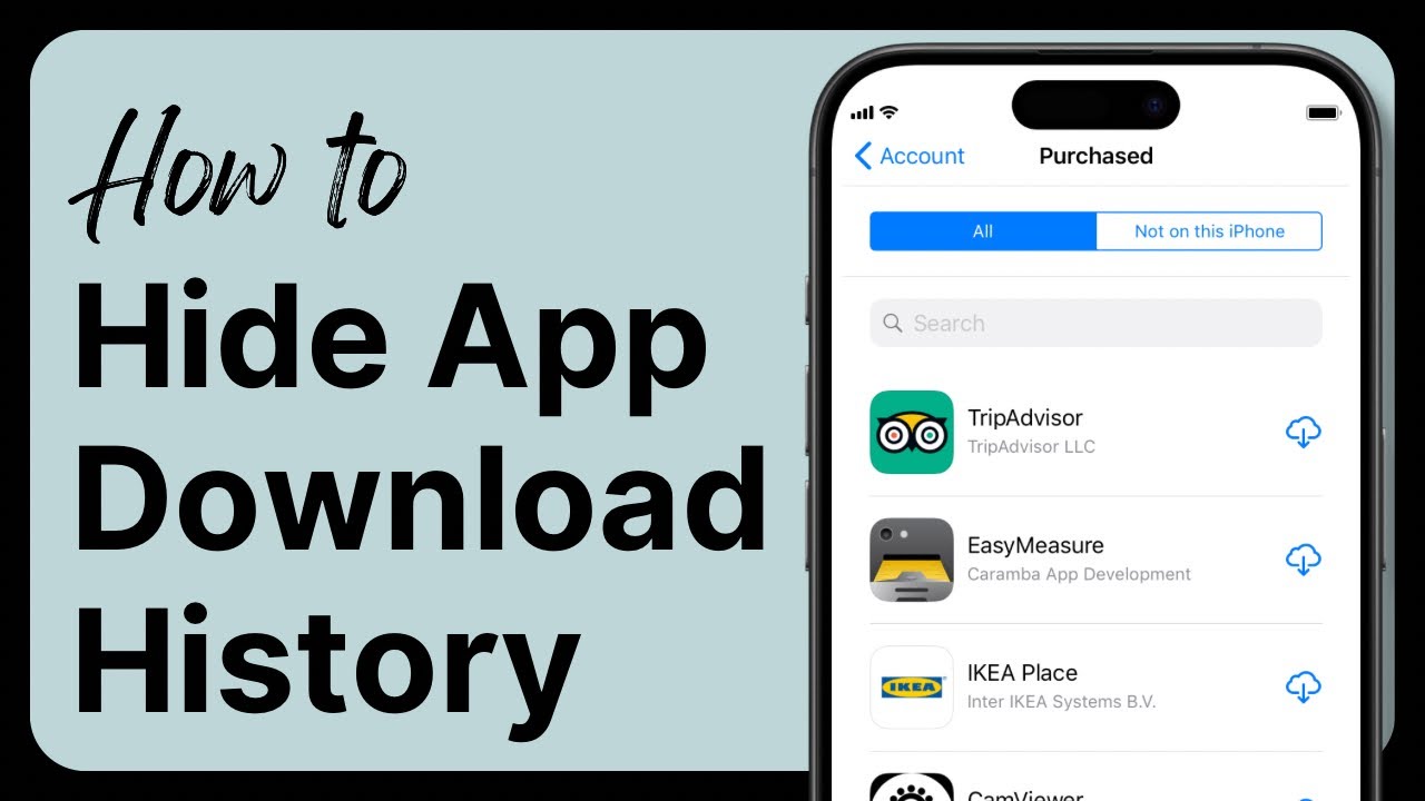 How to Hide App Download History on iPhone (2025)