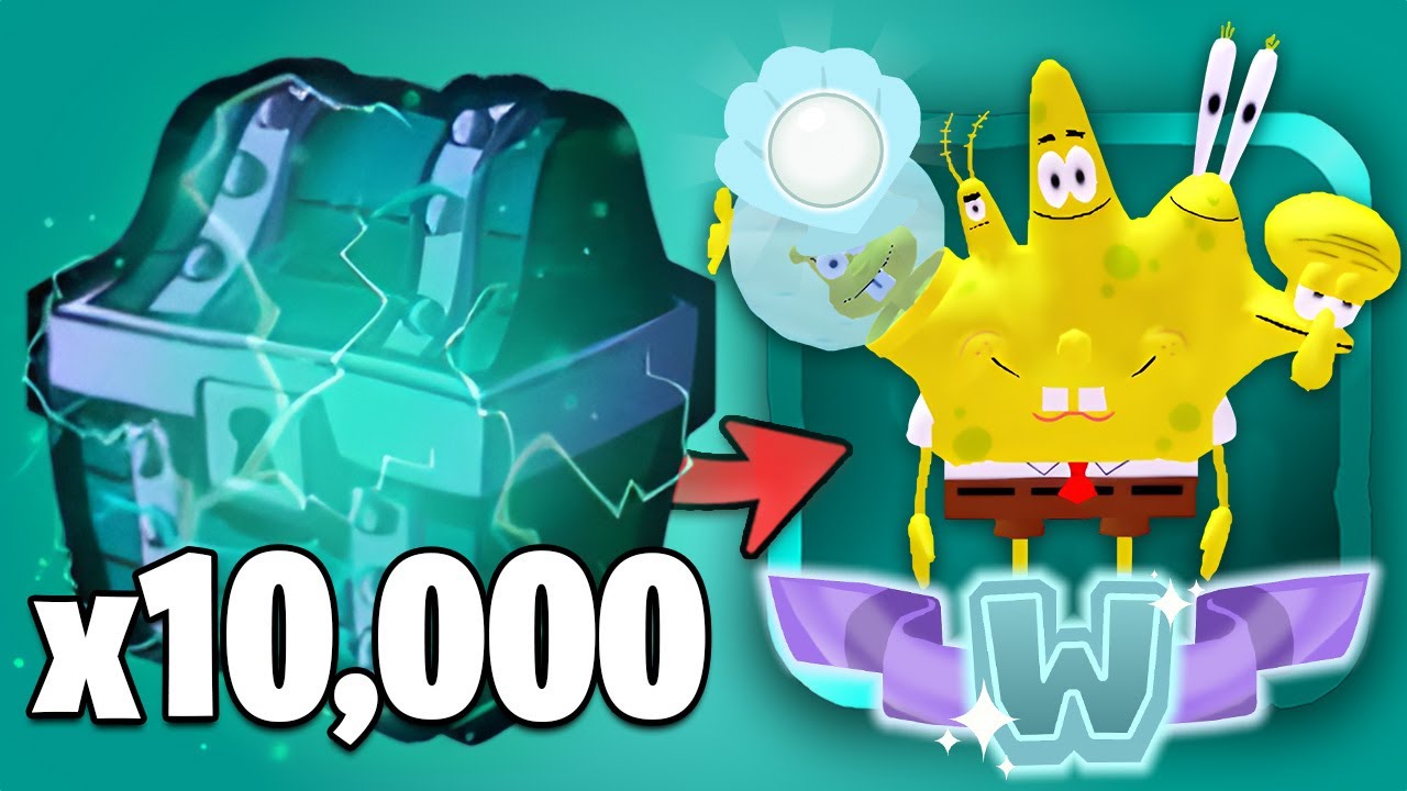 10,000 NEW EXOTIC CHESTS for MIMIC BOB! (Spongebob Tower Defense)