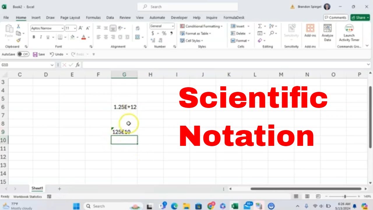 How to Enable or Disable Automatic Conversion of Scientific Notation in Microsoft Excel! #msexcel