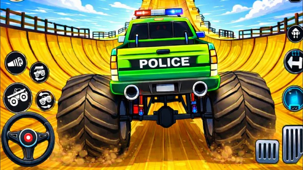 Monster Truck Ultimate Ramp Driving - Monster Car Vs Monster Truck  - Android Gameplay