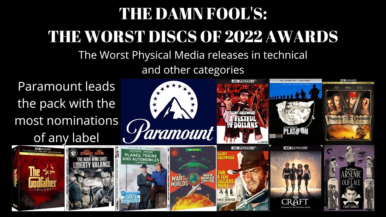 The Damn Fool's: Worst Physical Media Disc Releases of the Year Awards 2022