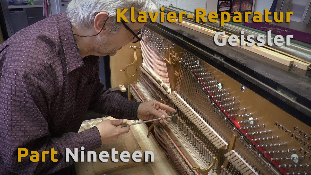 Klavier-Reparatur Geissler PART XIX - Dämpfung regulieren (Abheben)