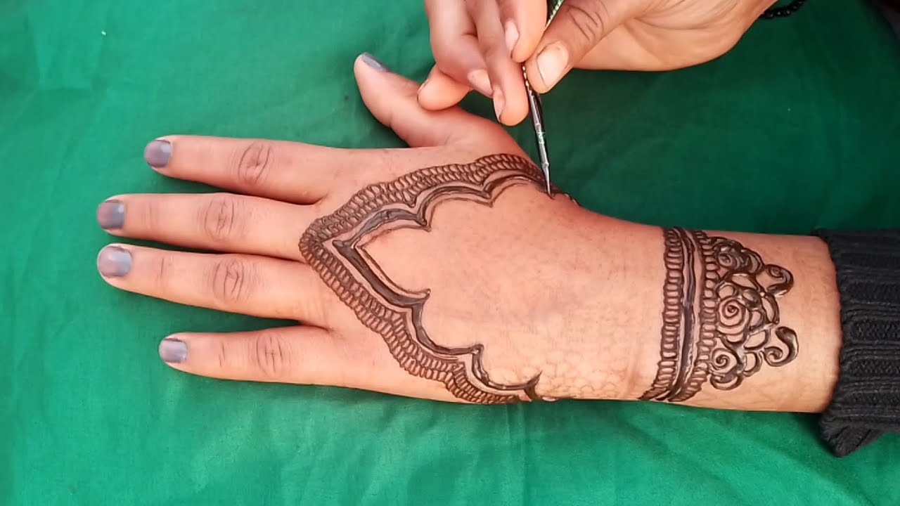 Simpal beautiful mahdi design#trending stylish design#viral#henna design