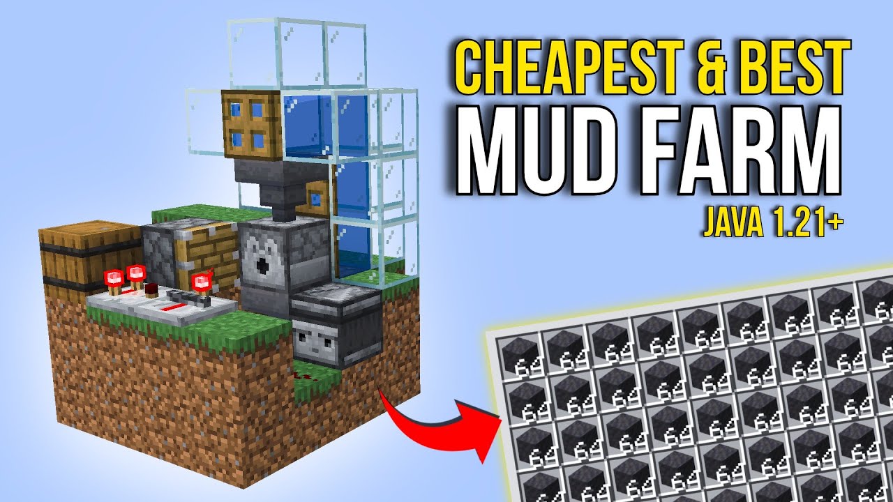 BEST Minecraft MUD FARM - Cheap & Easy Design | Java 1.21+