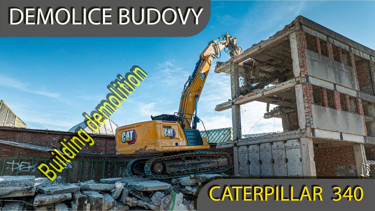 CATERPILLAR CAT 340 demolice objektu budovy | Building demolition