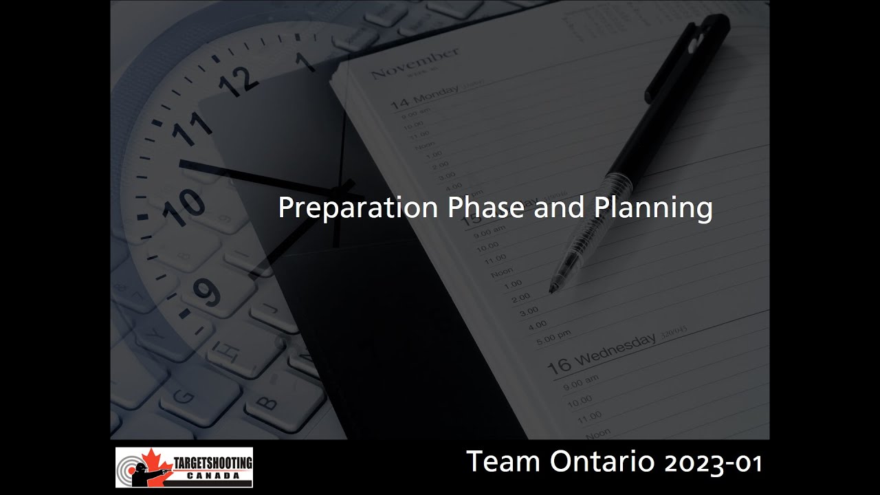 ONTarget Pistol Team Overview of Preparation Phase Planning