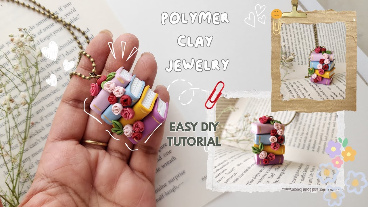 DIY | Make Clay Jewelry at Home | Polymer Clay Necklace Tutorial | Step by Step  #polymerclayjewelry