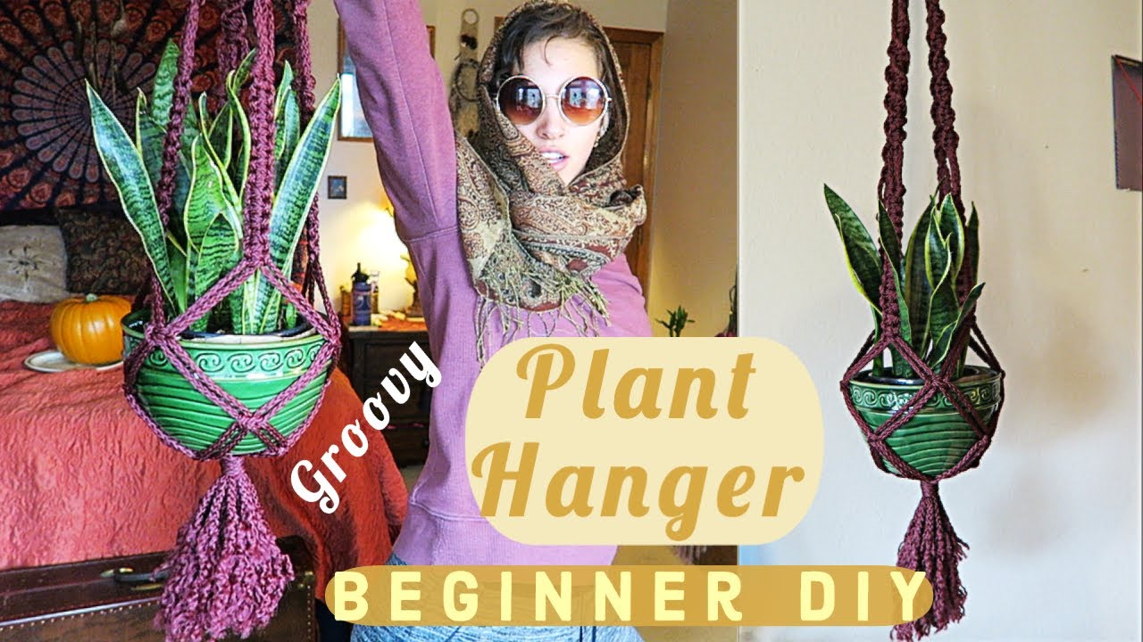 How to make a macrame plant hanger | Beginner DIY