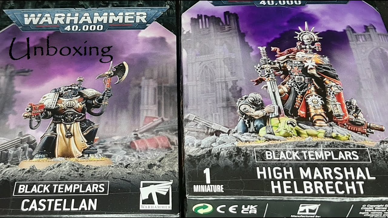 Warhammer 40.000: Black Templar Castellan und Helbrecht Unboxing deutsch