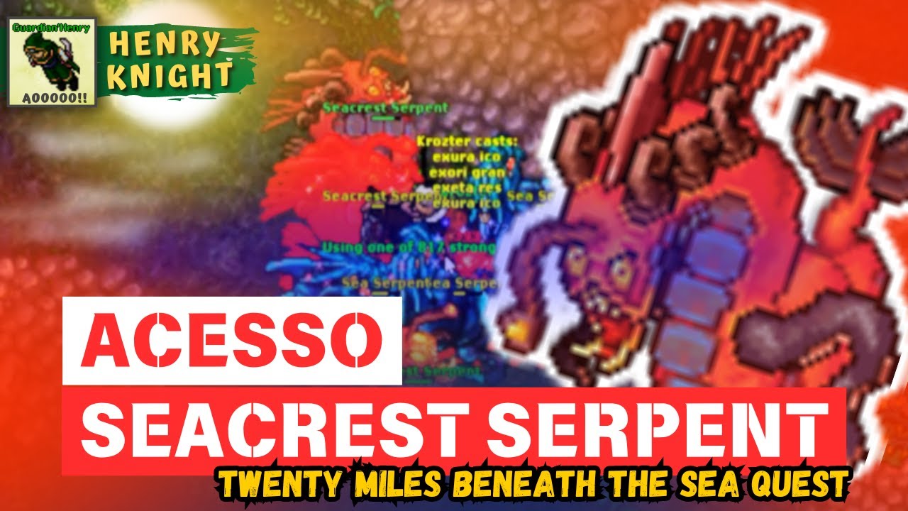 Tibia - Tutorial de Acesso à SEACREST SERPENT | Twenty Miles Beneath the Sea - TIBIA QUESTS #44