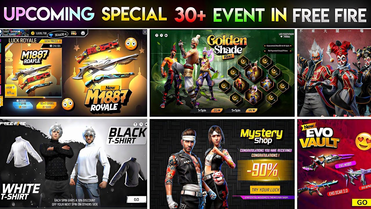 Upcoming Events in Free Fire 🤯🥳| Free Fire New Event | Ff New Event | New Event Ff