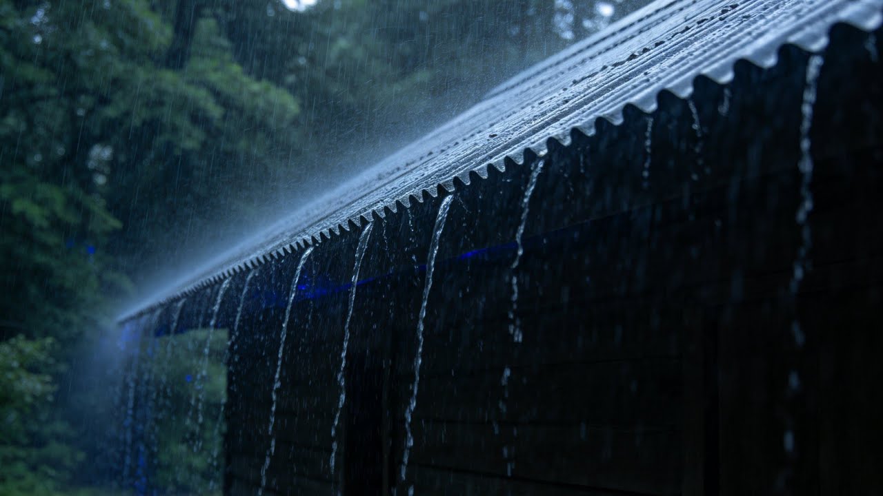 Comfortable Rain with Thunder on the Tin Roof ⛈️ ASMR Rain Sounds for a Good Night's Sleep