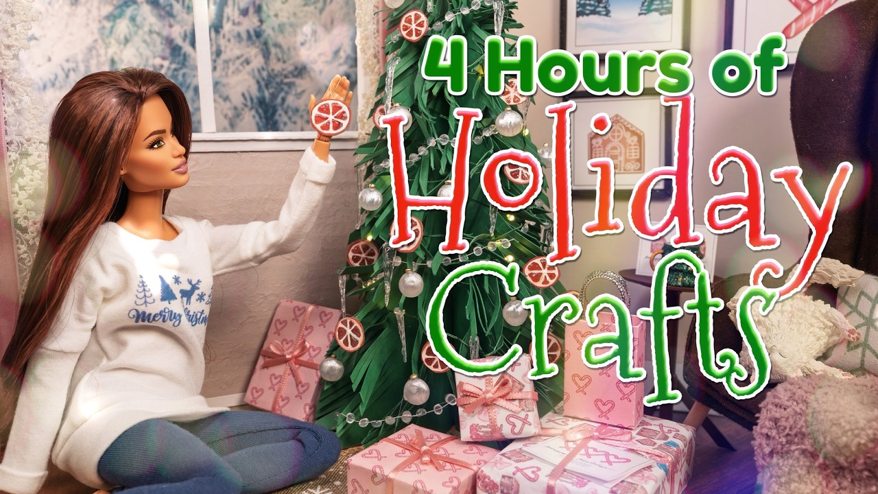 25 Holiday DIY Videos | 4 Hours Of Christmas Crafts For The Dollhouse | Mashup