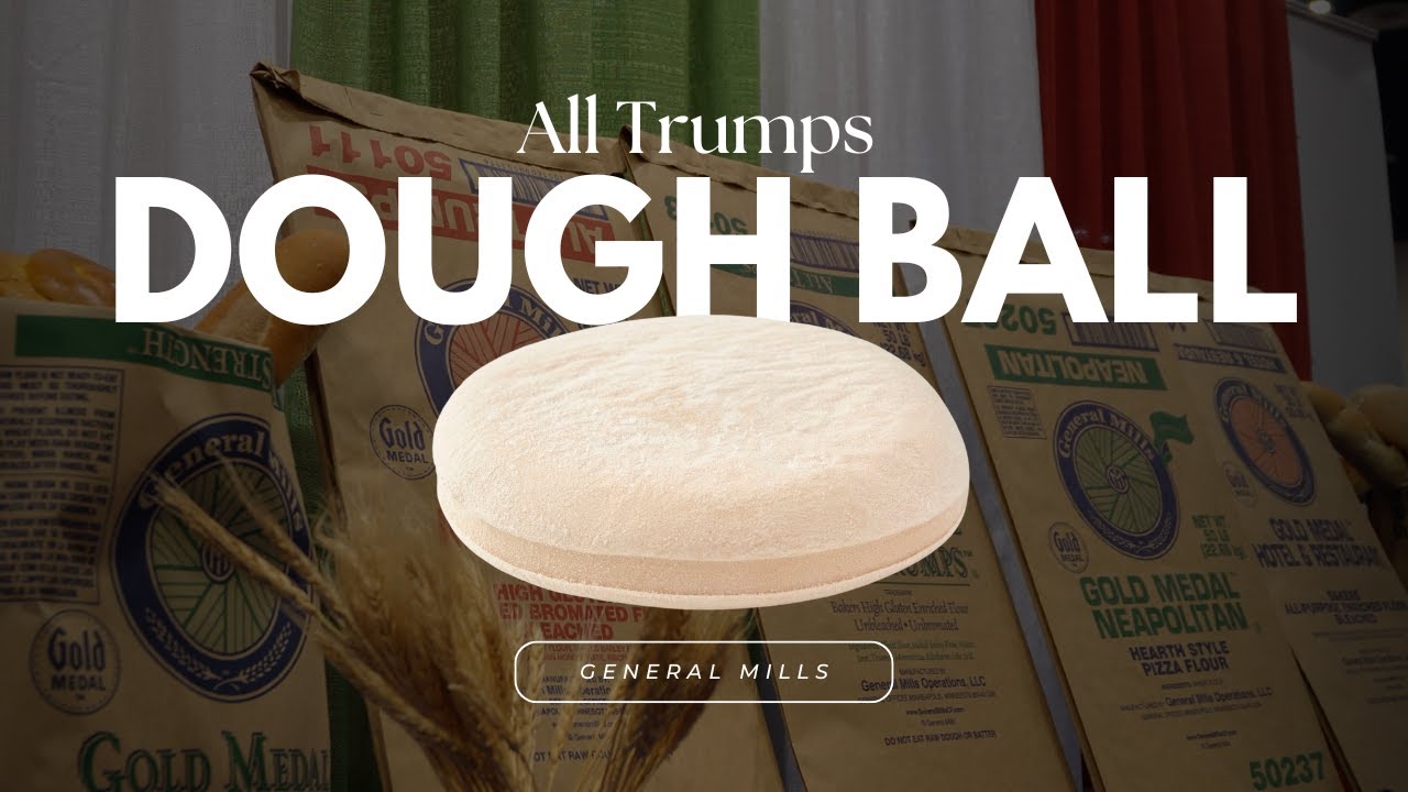Демонстрация шариков из теста для пиццы All Trumps от General Mills