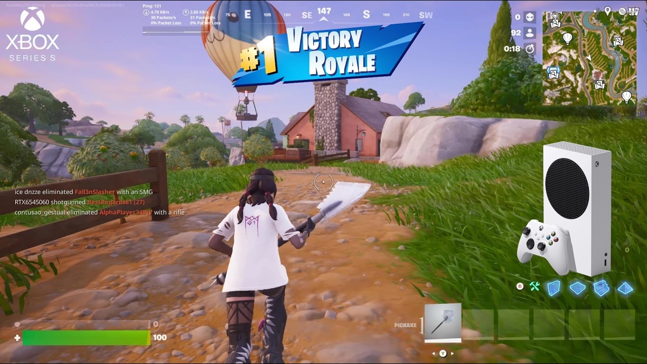 Xbox Series S Fortnite Battle Royale controller Gameplay(4K 120FPS)