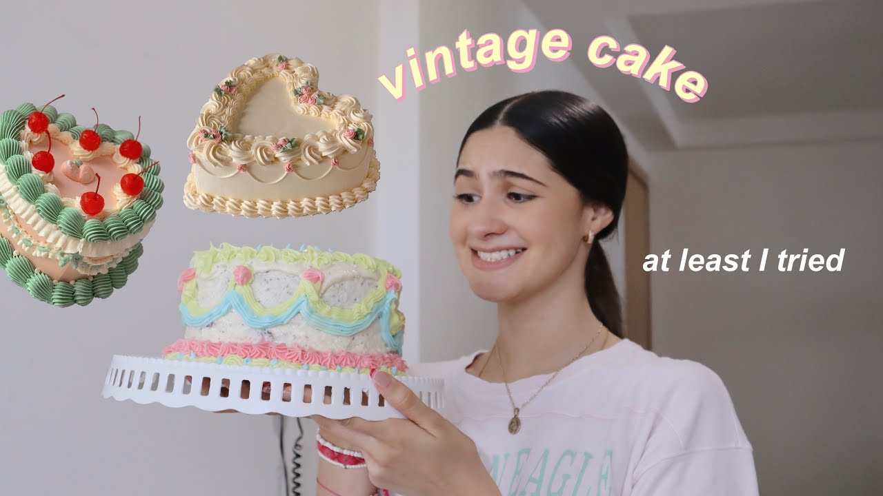 intentando hacer un pastel vintage de pinterest