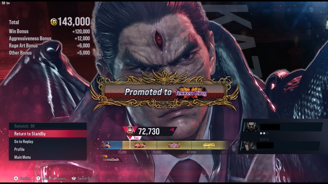 TEKKEN 8 Female Mishimasher Kazuya Raijin to Tekken King Promo Matches