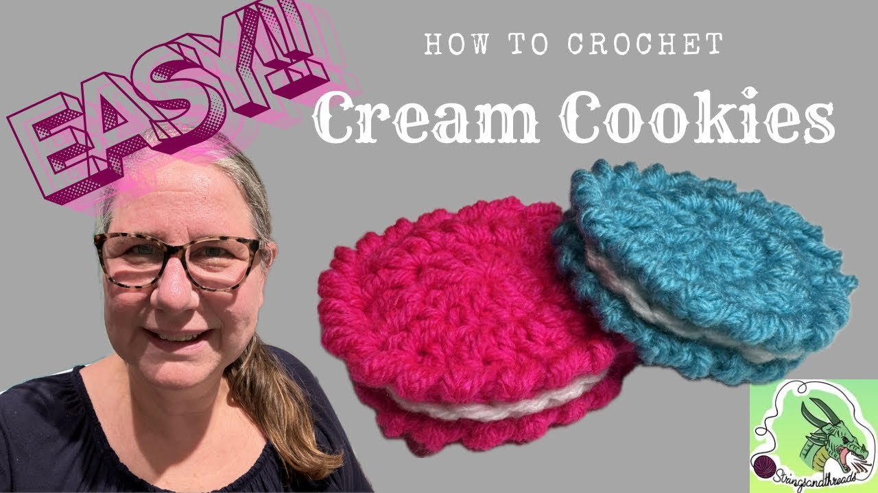 EASY How to Crochet Cream-Filled Cookies 🍪🧶 | DIY Amigurumi #crochetcookies #crochet #amigurumi