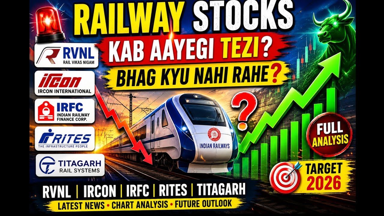 Railway Stocks Under Pressure! RVNL, IRFC, IRCON, Titagarh Rail Kya Kare?