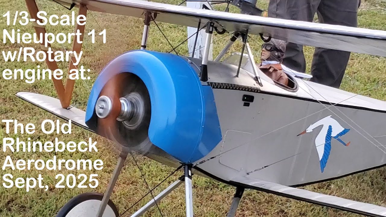 Nieuport 11 with rotary engine flying at Old Rhinebeck Aerodrome, 2025