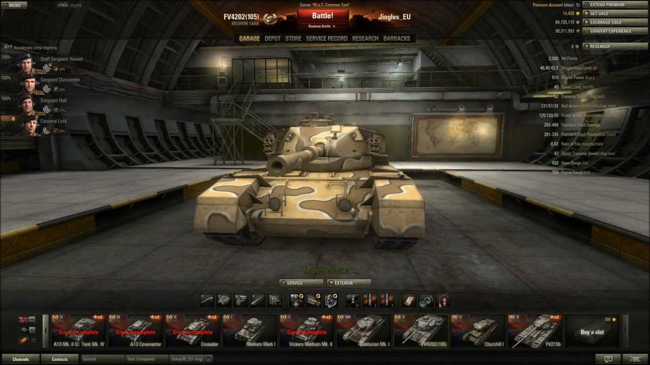 World of Tanks - Patch 8.1 Preview - FV4202 Tier 10 British Medium Tank