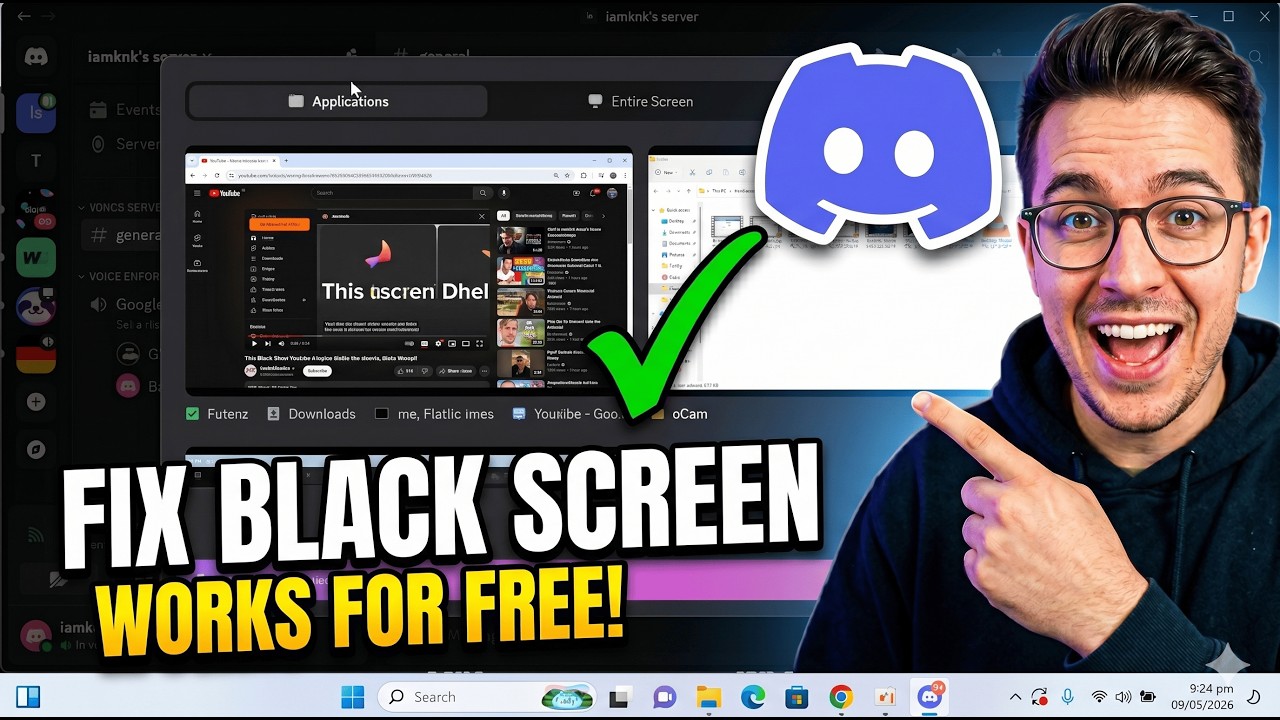 How to Stream on Discord Without Black Screen (2026 FIX) [No Lag & 1080p]