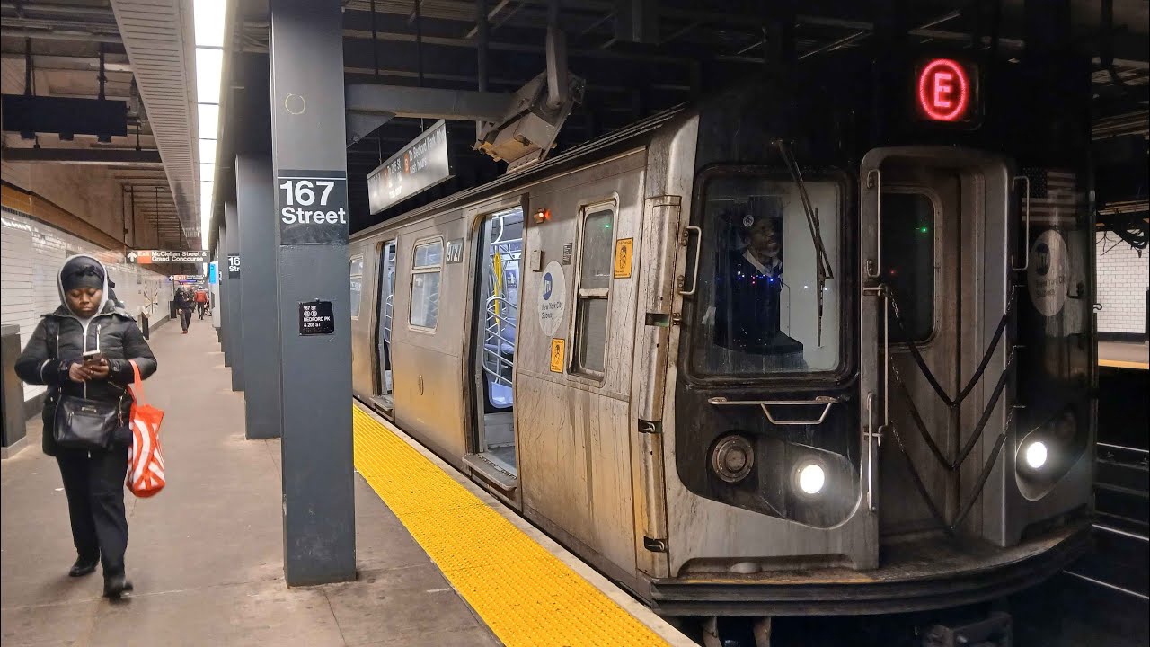 IND Subway: Rare!!! R160 (E) Train Ride Via Concourse to 167 St 