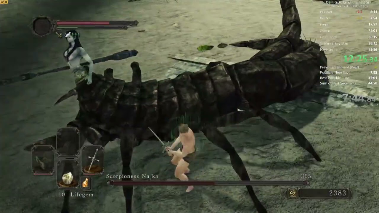 Dark Souls II SofS Old Souls (Unrestricted) in 44m36s (former wr)