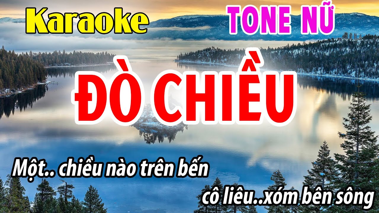Karaoke Đò Chiều Tone Nữ | F#m | Đời Sống Và Âm Nhạc