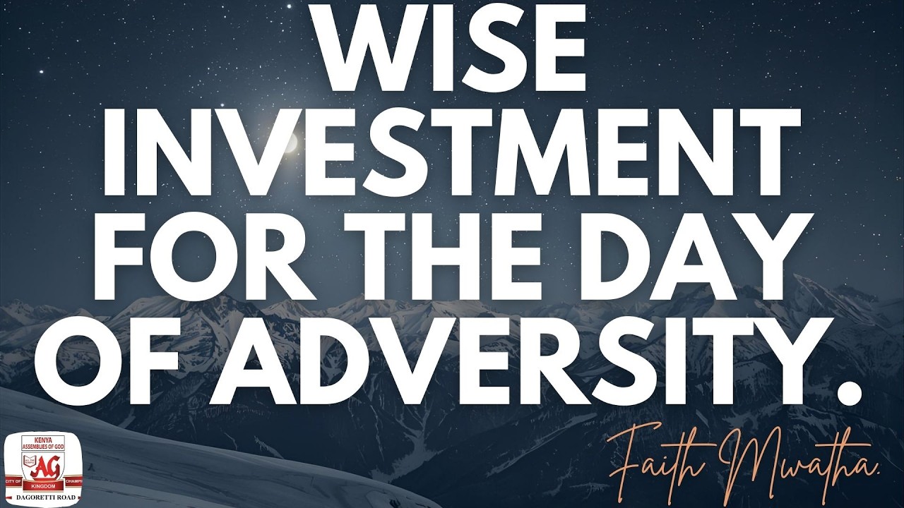 WELCOME TO TODAY'S SERVICE | THEME:WISE INVESTMENT FOR THE DAY OF ADVERSITY | 8TH MARCH 2026.